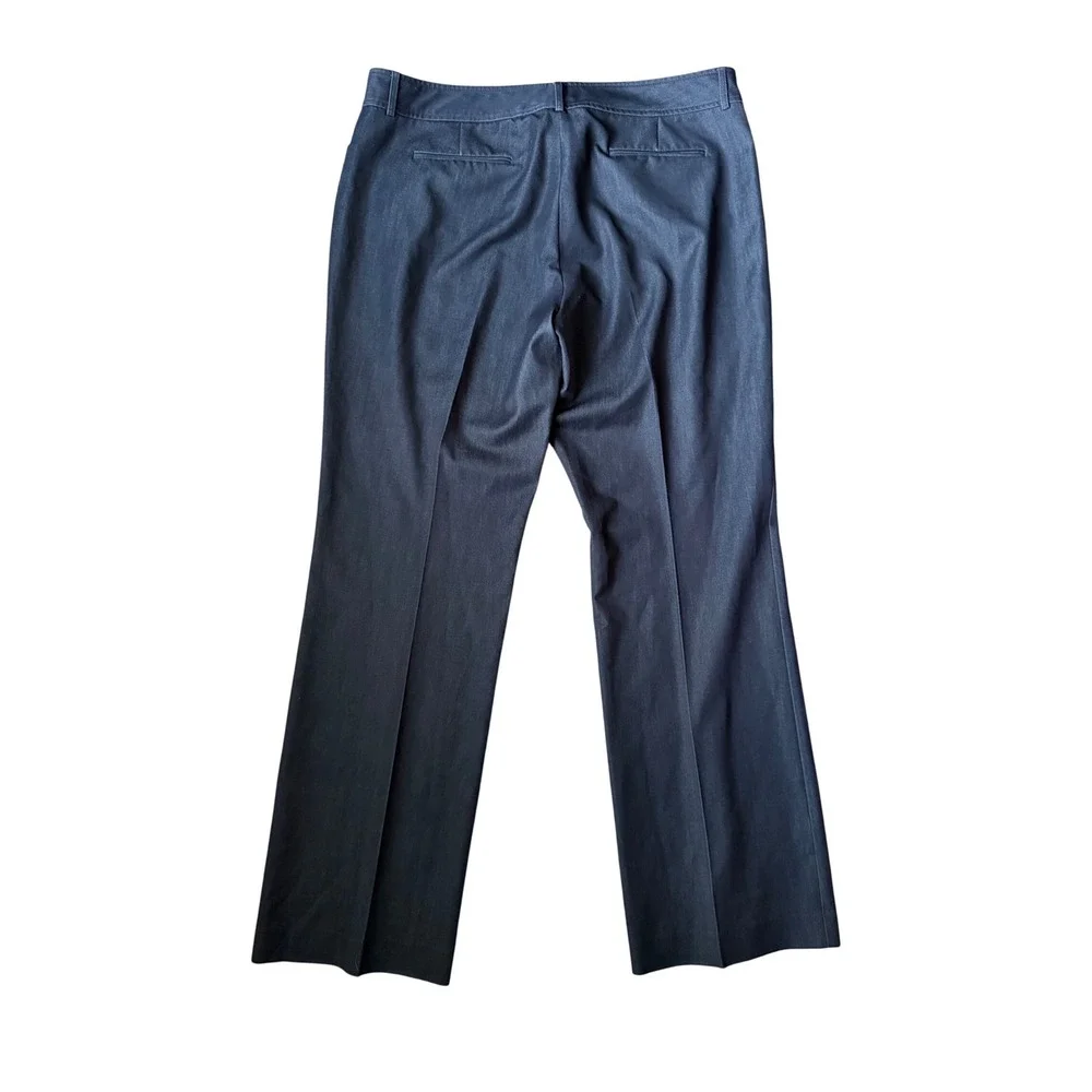 Tahari Arthur S. Levine Dress Pants Womens 14 Navy Blue Wide Leg Career Trousers